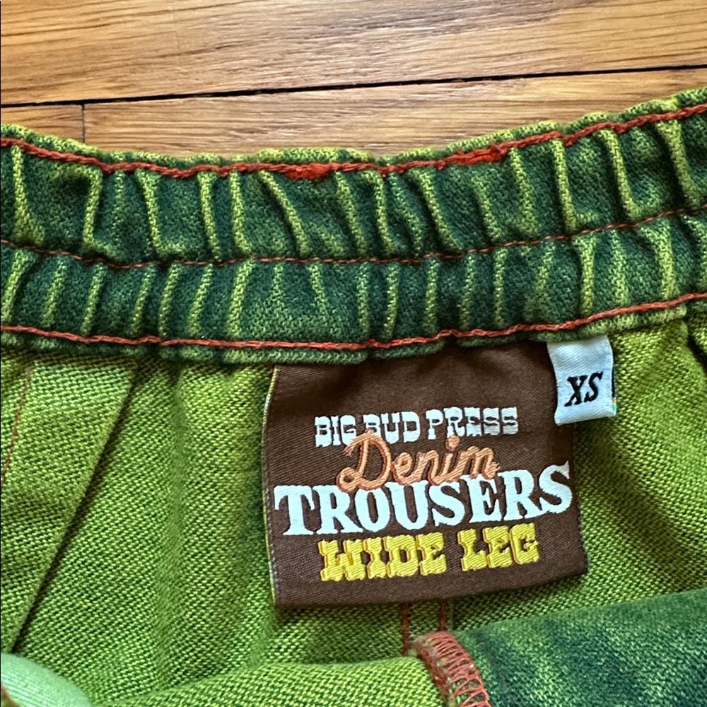Big Bud Press over-dyed wide leg jeans, XS - Picture 2 of 6